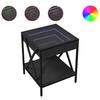 Vidaxl Stolik Kawowy Z Led Infinity, Czarny, 40X40X49 Cm