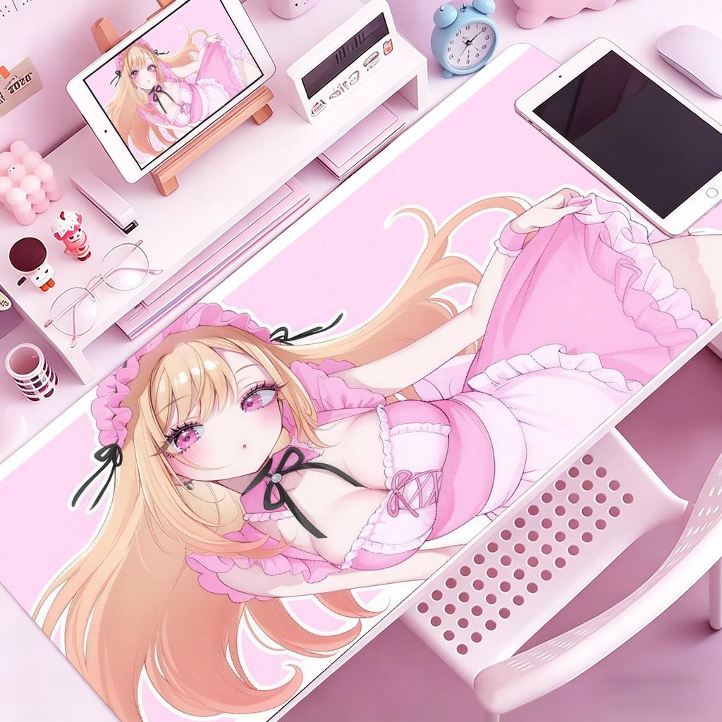 Carino Anime Kitagawa Marin MMy DressUp Darling Tappetino Mouse Grande Tappetino Mouse Gaming con Bordi Cuciti Tappetino Scrivania Spesso PC