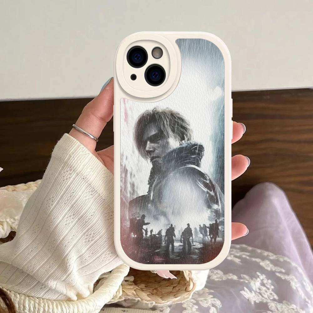 R-RESIDENT GAME E-EVILS Leather Phone Case For iPhone 16 15 14 13 12 11 Pro Max Plus Cover