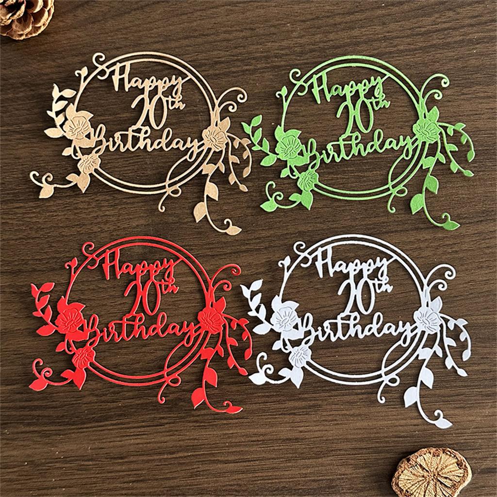 Happy 20th Birthday Metal Die Cuts Carbon Steel Cutting Dies Embossing Stencils for Card Photo Scrapbooking Decorations