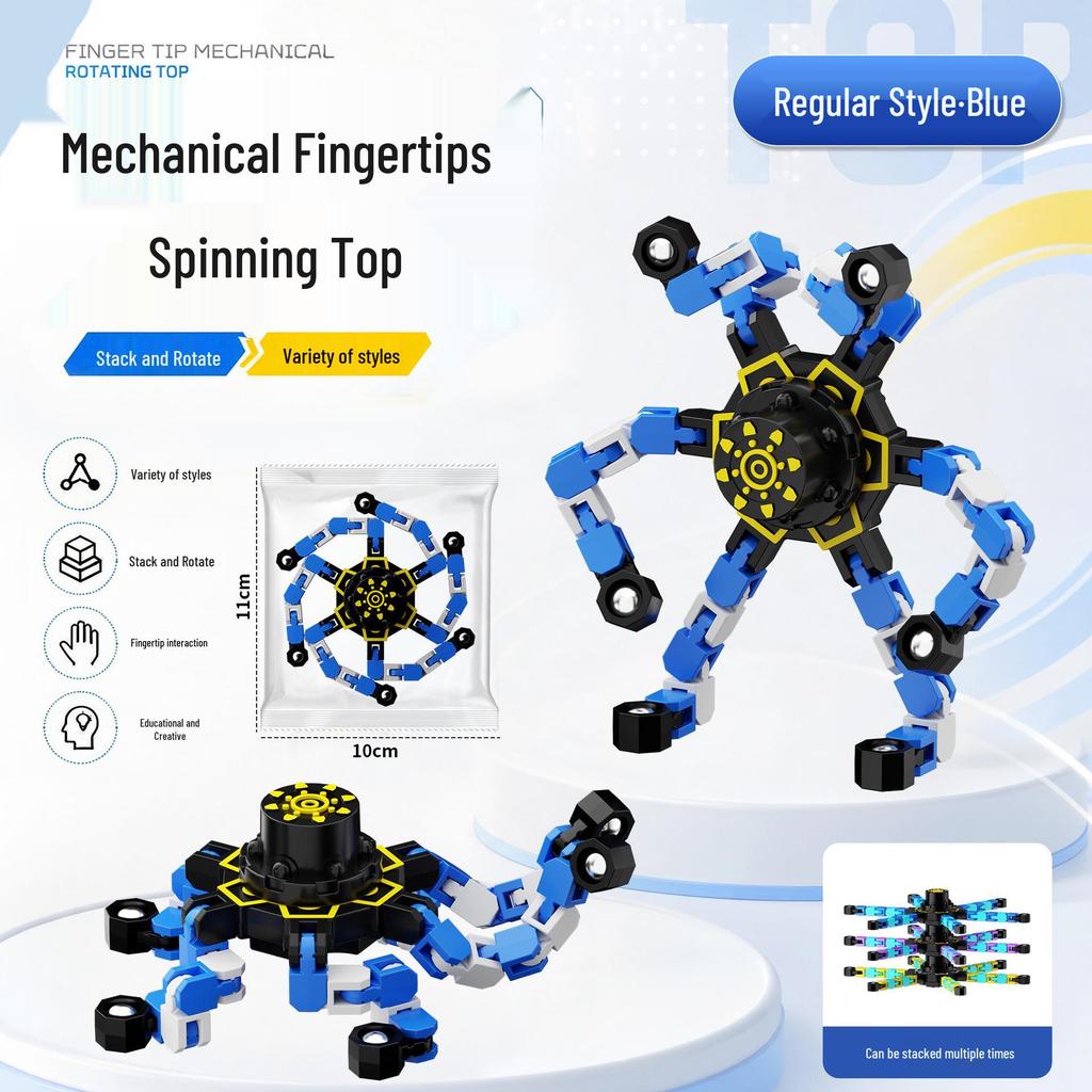 Transformable Luminous Fingertip Gyroscope - Educational Rotating Decompression Toy for Kids