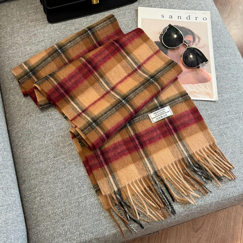 2025 Unisex 100% Wool Scarf: Versatile and Warm for Autumn & Winter