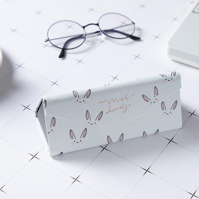 1pc Eyewear Protector for Eyeglasses PU Fashion Folding Sunglasses Box Portable Spectacle Cases Triangle