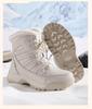 Women's Winter Mountaineering Boots - Warm, Thickened, Plus Velvet Snow Shoes for Outdoor Use.