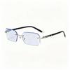 Frameless Diamond Cut Blue Light Blocking Photochromic Reading Glasses for Men and Women