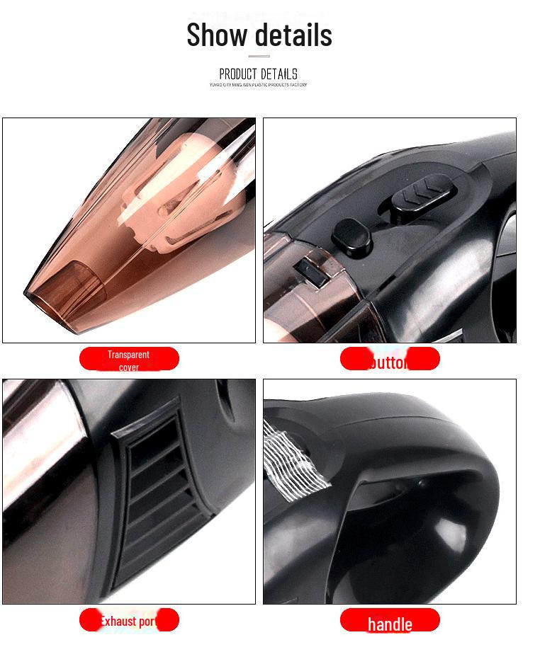New Wireless 12V High-Power Handheld Car Vacuum Cleaner with Insurance