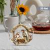 Nine-Sided Acrylic Decorative Pieces Featuring a Nativity Scene, Perfect for Desktop Decoration And As a Gift for Pastor'S Day 