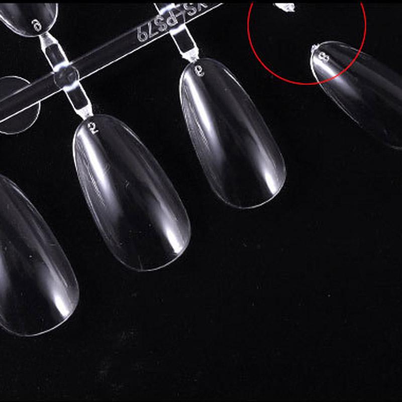 504Pcs Transparent Stiletto Fake Nail Tips Acrylic Ballerina Nail Tips Long Shape Half Cover Coffin Professional False Art Nail