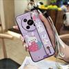 Cartoon Ring Phone Case For ZTE Blade V70 Max/Nubia V70 Max Shockproof Wristband Phone Holder Wrist Strap Silicone Cute