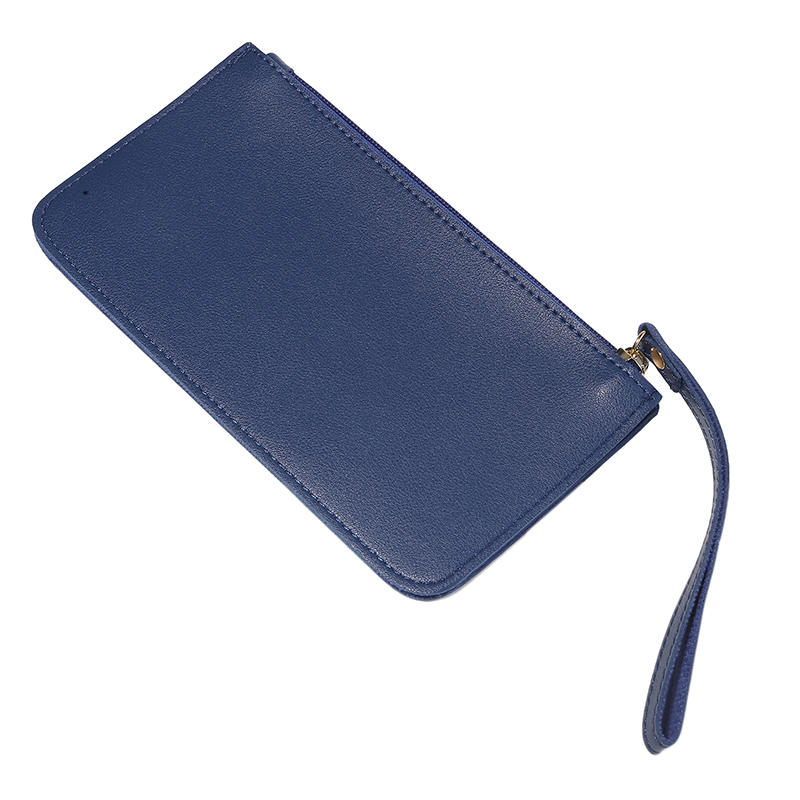 Women's Vintage Long Wallet PU Leather Zipper Soild Color Large Capacity Card Holder Clutch Purse Bag