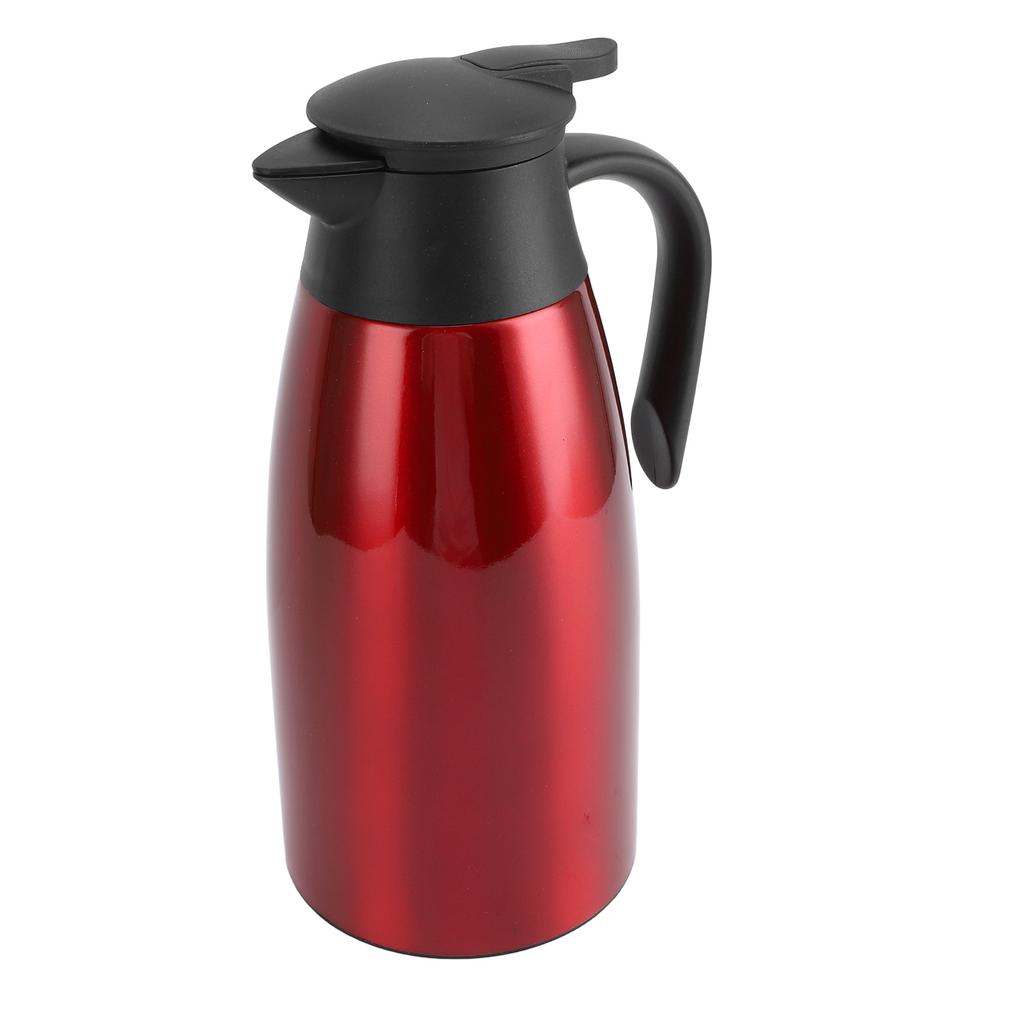 Isolierter Wasserkocher 2L 304 Edelstahl Doppelwandig Vakuum Thermischer Kaffeespender Kessel für Tee Zuhause Burgund