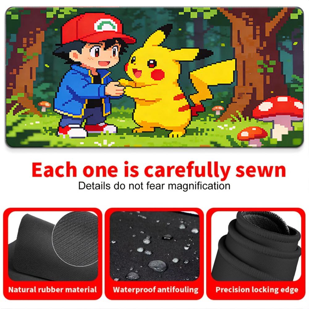 Cute Eevee Family Gaming Desk Mat NonSlip Washable 30x80x0.2cm