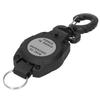 Black Retractable Keychain Telescopic Carabiner Holder AntiLost Diving Hook Key Ring