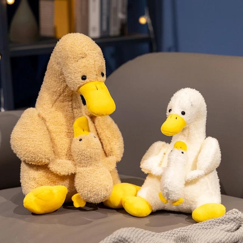 Mother Child Duck Plush Toy Adorable Duck Doll Plush Toy Set Mother Son Stuffed Pillow Kawaii Parent-child Toy Funny for Duck
