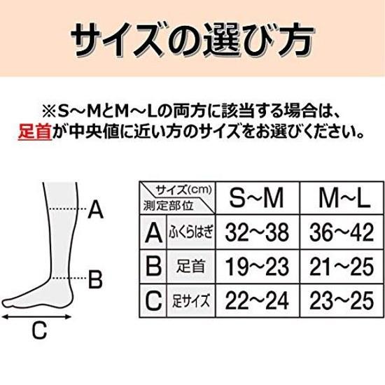 Slim Walk Compression Socks Natural Feel High Women Black M-L 2-Pack