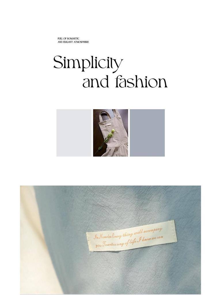 Nordic Quality Korean Style Canvas Kitchen Apron