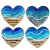 Ocean Heart Shaped Glass Ornament for Friends and Family