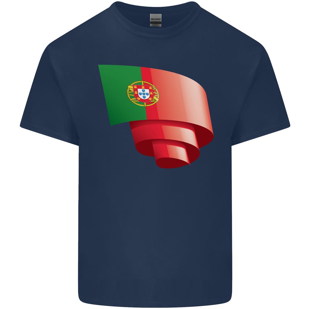 Curled Portugal Flag Portuguese Day Football Unisexs Light Cotton TShirt