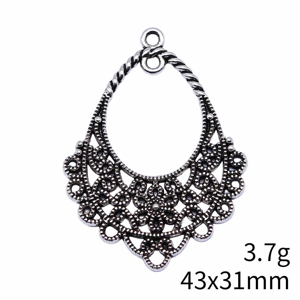 Valentine's Day Accessories Women Water Drop Moon Connector 2 Hole Pendants For Earring Accessories Parts Cheap Cute Stuff Accessory Parts