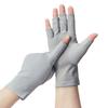 New Fashion Women's Cotton Dot Summer Fingerless Half Finger Anti-Skid Sun Protection Printing anti-UV Thin Short Driving Gloves