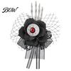 Gothic Wrist Flower Corsage for Halloween Party, Black Wedding Corsage, Romantic Realistic Floral Accessory Day of The Dead Prom, Bride, Groom,