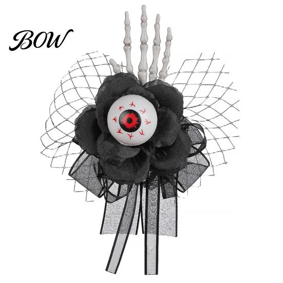 Gothic Wrist Flower Corsage for Halloween Party, Black Wedding Corsage, Romantic Realistic Floral Accessory Day of The Dead Prom, Bride, Groom,