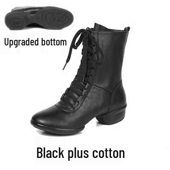 

Женские матросские танцевальные ботинки 2025 - Мягкая подошва, Осень/Зима, Четыре сезона, Взрослые ботинки Мартин для квадратных танцев 39