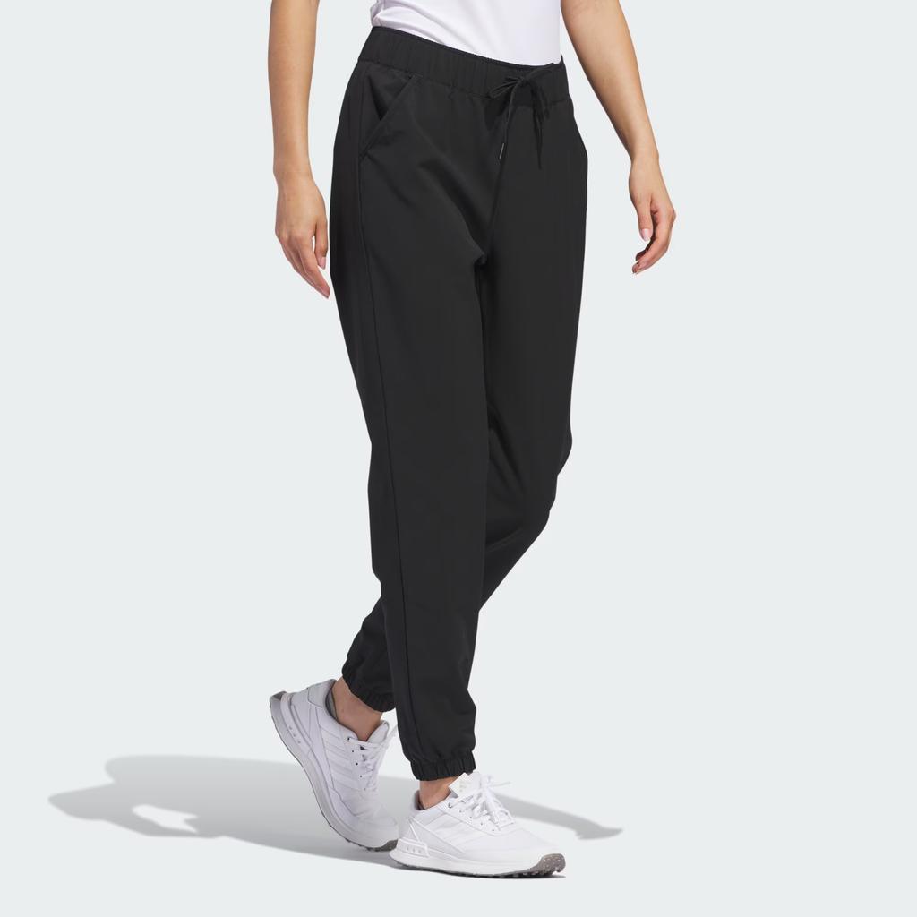 Adidas Ultimate365 Joggers Solid Color Drawstring Cuffed Knit Sports Pants Women Joggers Black IU0437