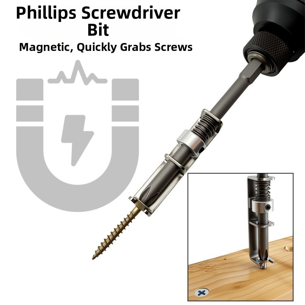 Anti-Drop Spring Screw Support Tip Quick Attachment Spring-Loaded Screw Holder For Mechanics