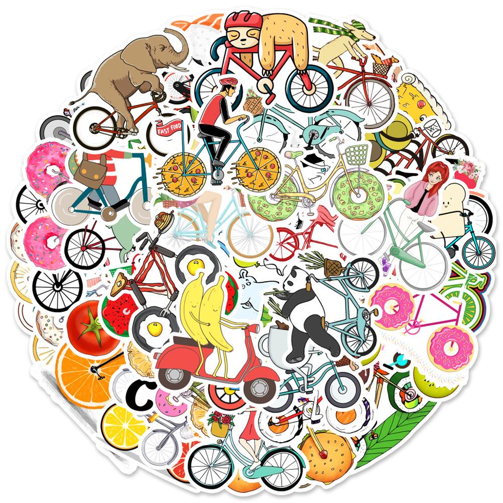 50 Cute Cartoon Car, Laptop, Suitcase, and Water Bottle Stickers - Graffiti Decor (50 Sheets)