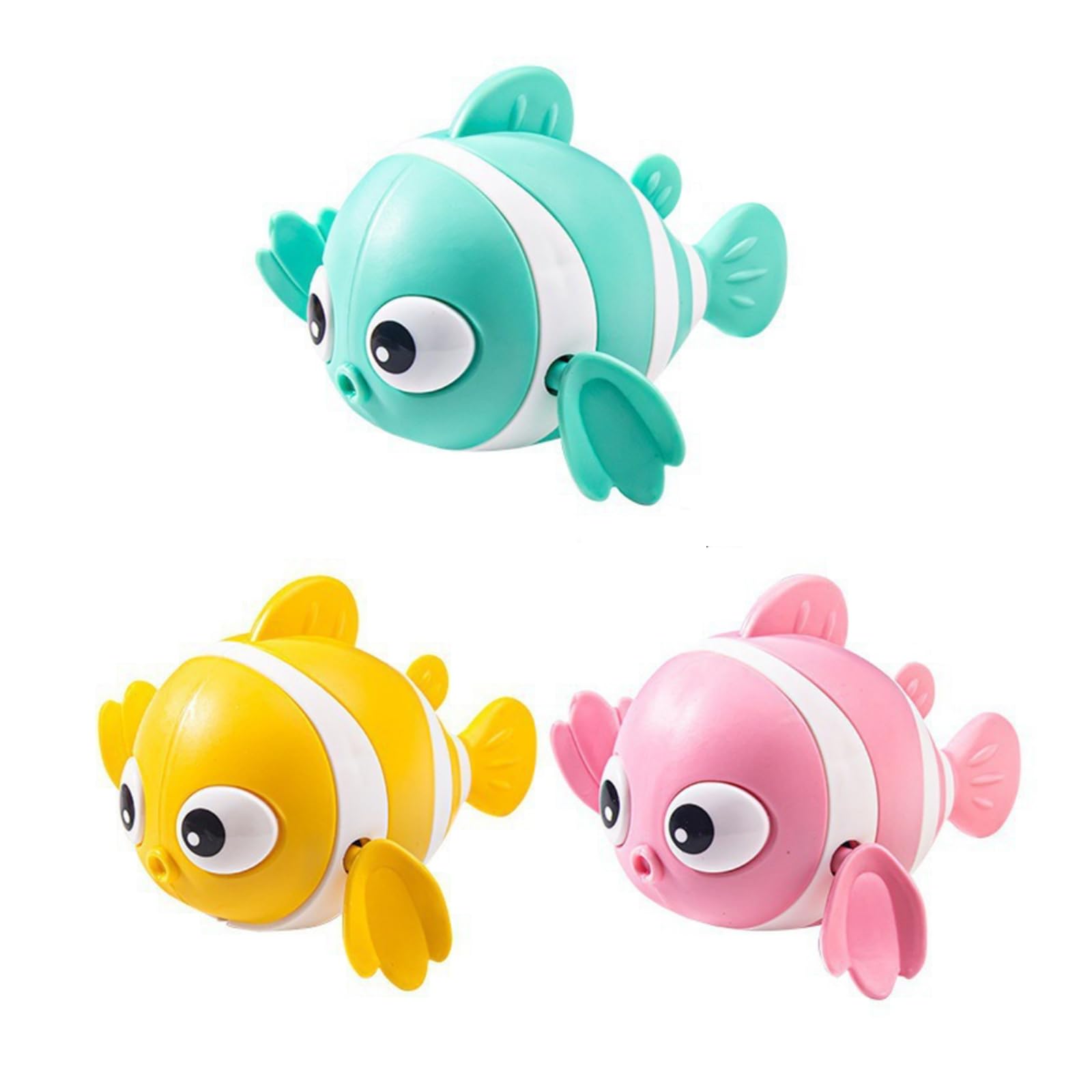 

Set of 3 Bath Toys for Kids - Small Fish, Water Play Toys, Bath Supplies, Birthday Gift, Baby Shower Gift