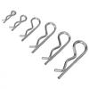100PCS R Clip Assortment Kit Carbon Steel Hairpin Retaining Pin Clip M1 M1.2 M1.5 M1.85 M2 M2.5