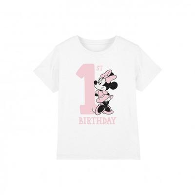Childrens/Kids Minnie Mouse 1st Birthday T-Shirt