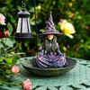 Gartenstatue für den Außenbereich Meditierende Hexe Vogelhäuschen Harz Outdoor Hängende Fee Dekor Samen Draußen Zen Terrasse Hinterhof Dekorativ