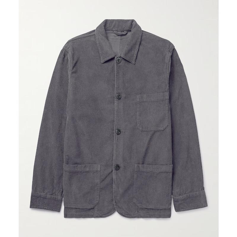 Весенняя простая рубашка мужская не требующая глажки кардиган с длинными рукавами — фото 9