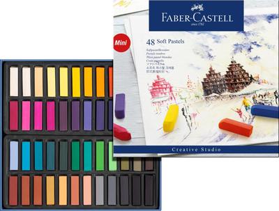 Soft Pastels, 46 Colors/48 Sticks, Paper Box, Item No. 128248 [Genuine Japanese Product]