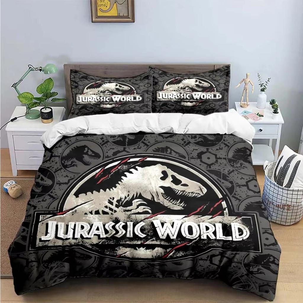 Mode 3D Dinosaur J-Jurassic Park Tryck Sängkläder Sängförsörjningsset Påslakan Sängöverkastset Sängklädesset Lyxgåva