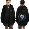 Ado World Tour Hibana Zipper Hoodie Men Women Fashion Japanese Cartoon Manga Style Zip Up Jacket Unisex Casual Sweatshirt