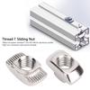 100pcs European Standard T Nut 45T M8 Threaded T Sliding Nut for Aluminum Profile