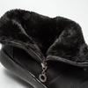 Fashion Women's Plus Size 44 Warm Winter Boots High Quality Black Faux Fur Snow Boots Woman Waterproof Thick Plush Cotton Padded Shoes