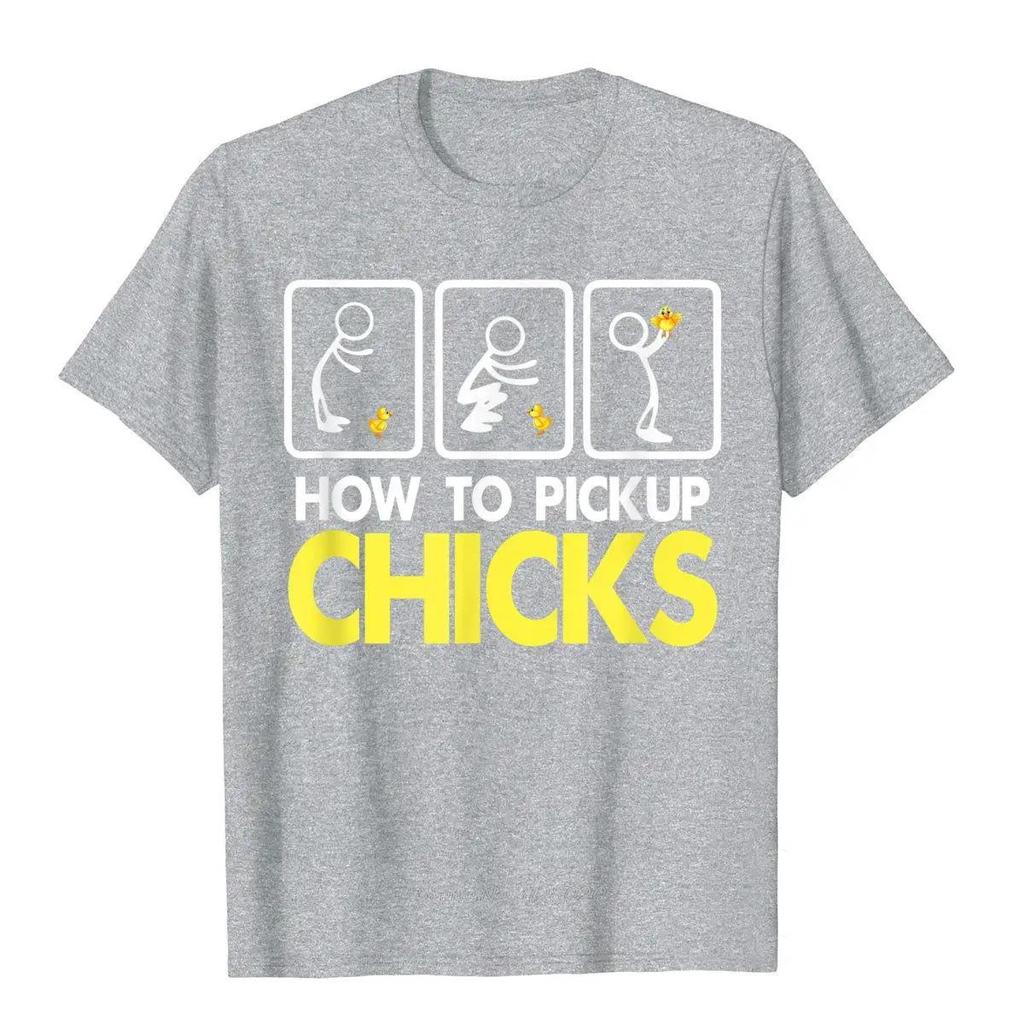 How To Pick Up Chicks Shirt Cute Pick Chicks 101 TShirt Cotton Tops Tees For Men Printing T Shirt Casual Hip Hop Tshirt