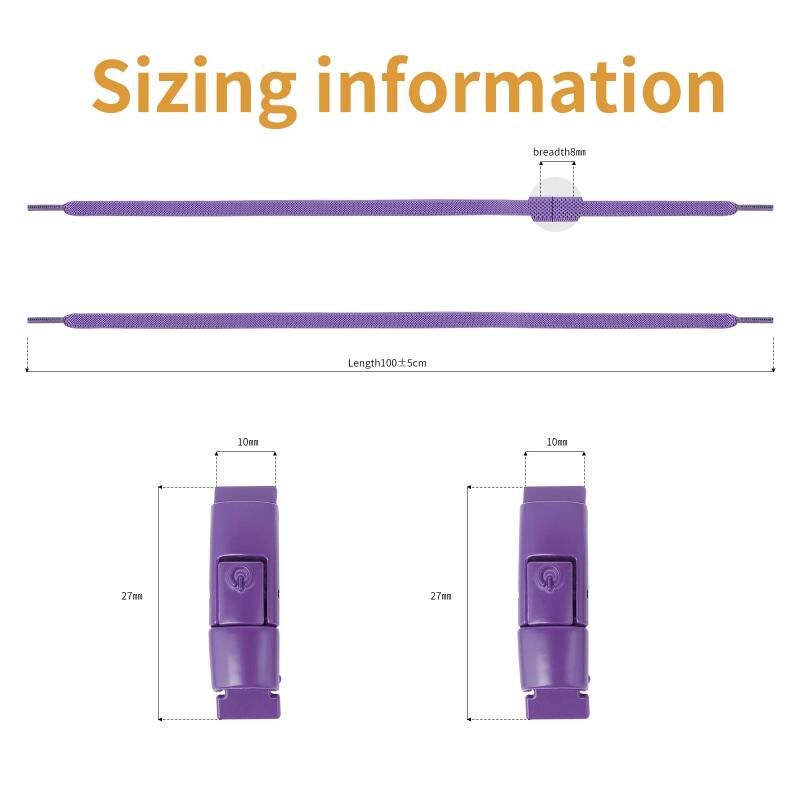 2PCS New Without Ties Elastic Laces No Tie Shoe Laces Press Lock Shoelaces Sneaker 8MM Widened Flat Shoelace for Shoes