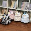 Schoolbag1011 new large-capacity stylish simple junior and high school student schoolbag striped contrasting color popular sweet backpack