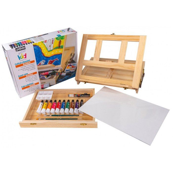 Pebeo - I Create with a Brush from 5 Years Old - Artiskid Easel Set 10t12 Ml