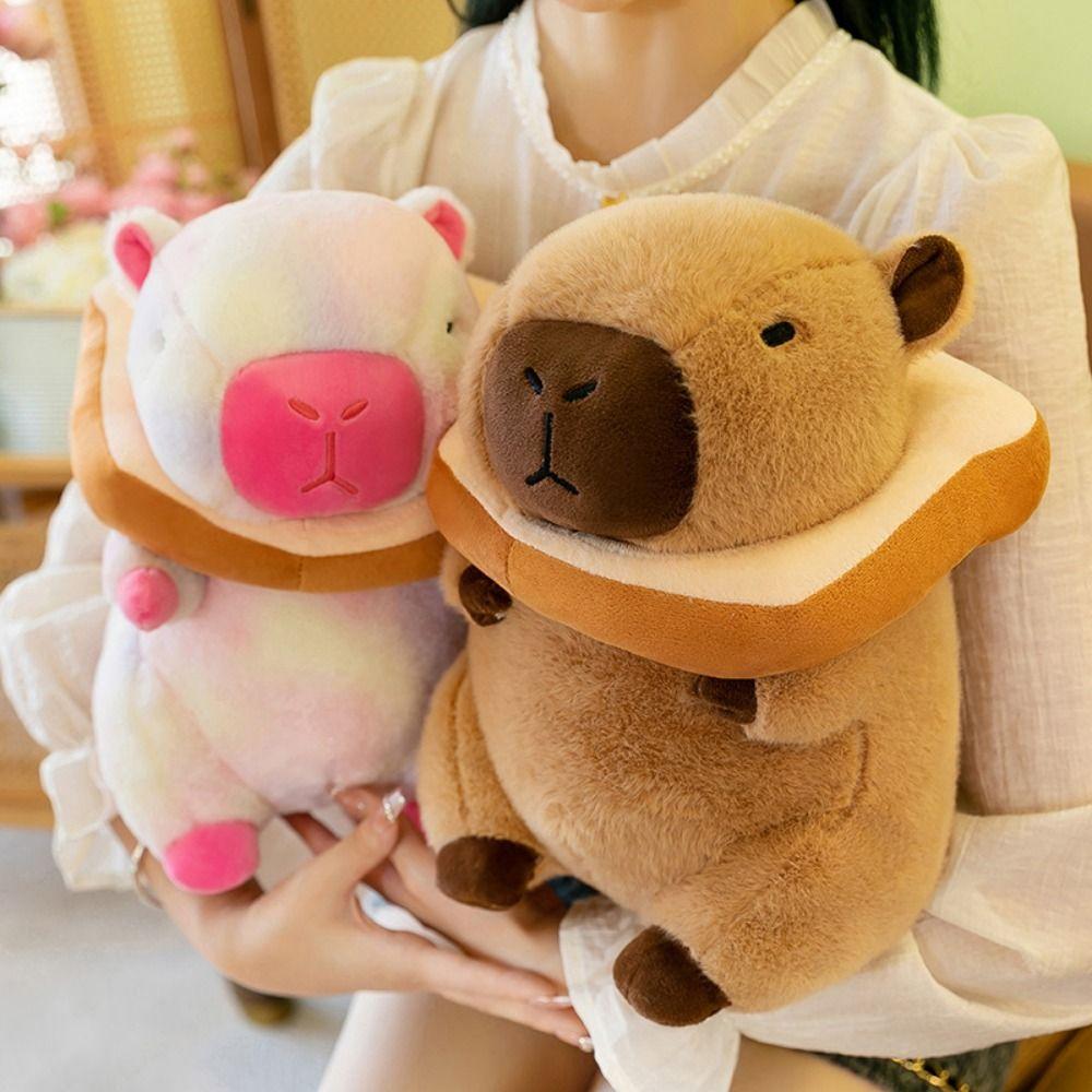 Toast Simulation Capybara Plush Toy Pink Capybara Simulation Capybara Stuffed Doll Charming Doll Soft Capybara Plush Pillow