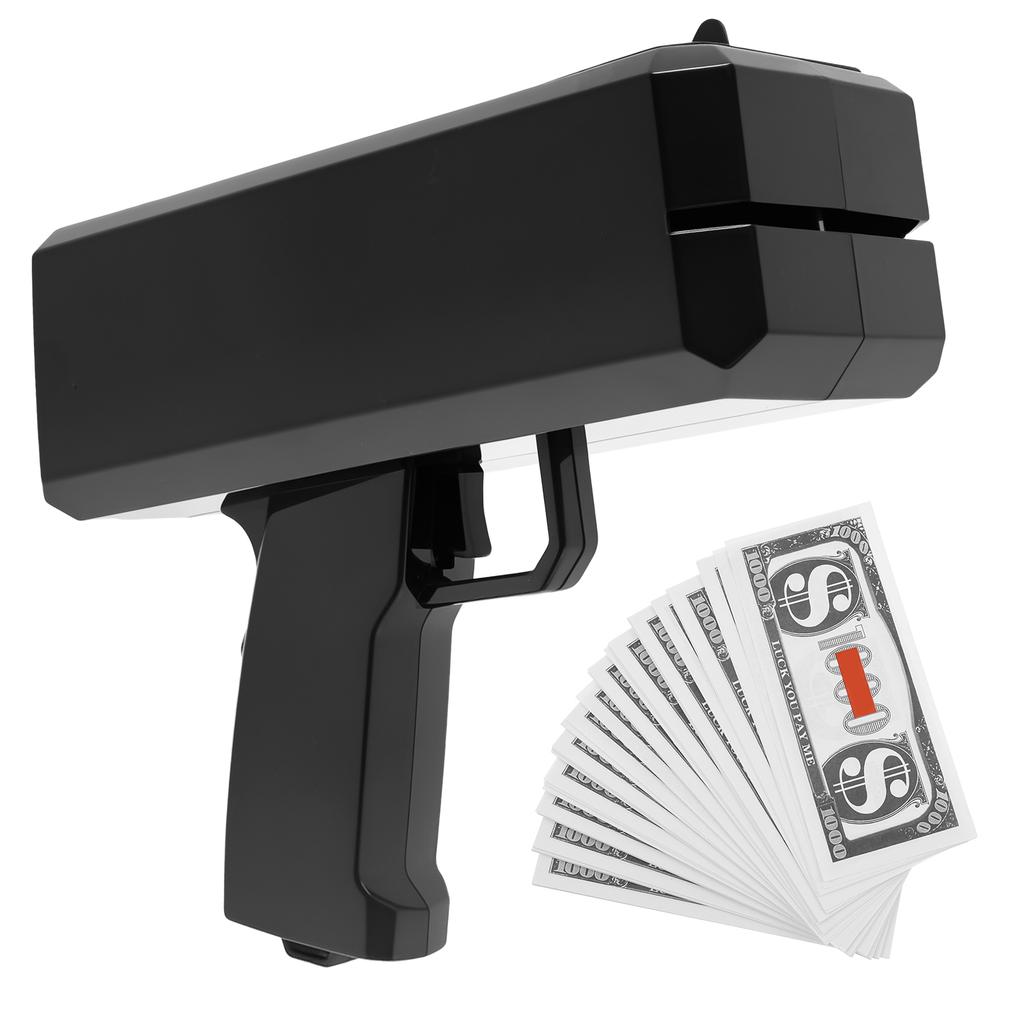 Handheld Shoot Money Gun Toys with 200 Props Fun Cash Raining Celebration Spray Tool Money Blower Machine Wedding Birthday Party