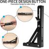 2 Pcs Heavy Duty Folding Shelf Brackets Stainless Steel Triangle Stand Floating Shelves  Work Bench