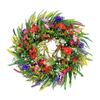 Spring   Wrth Plastic Grass Front Door Artificial Flower Wrth for Outdoor Indoor Decoration   45cm