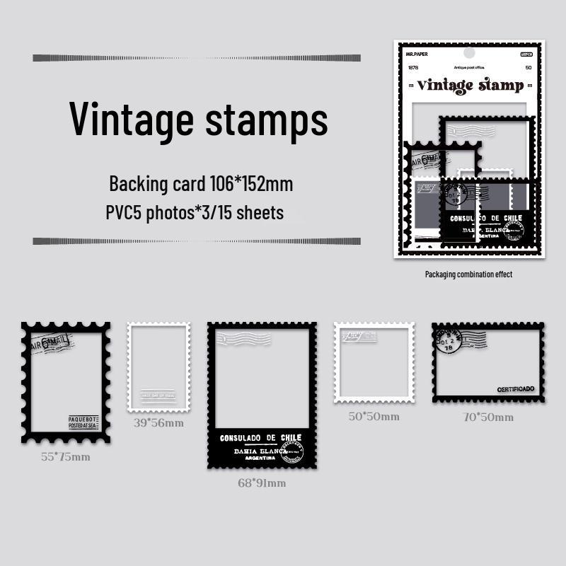 Retro Border Film Camera Stickers for DIY Collage & Journal Decoration