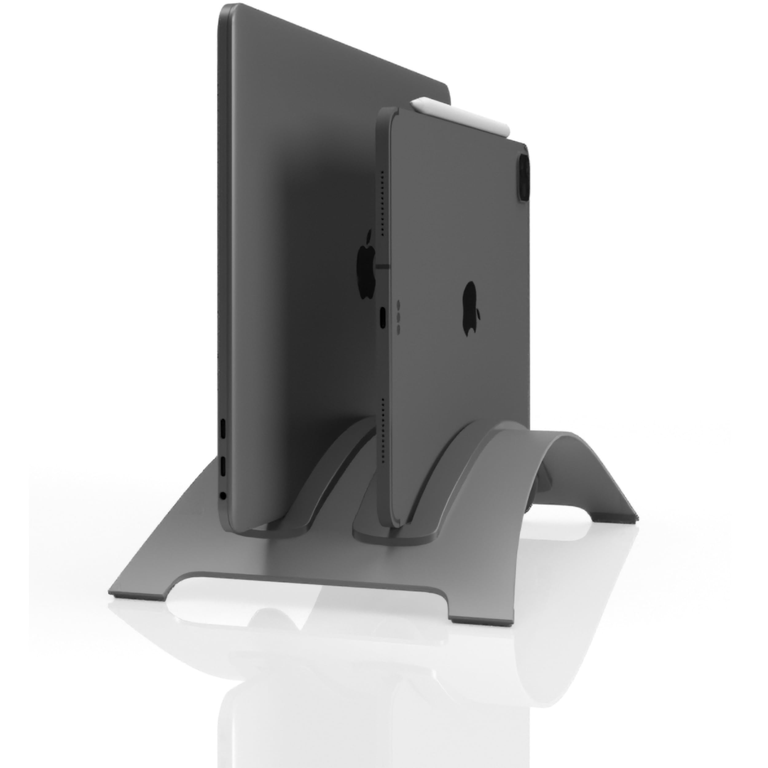 

amesoba | DualBridgeStand for MacBook and iPad | Aluminum Vertical Laptop Desk Stand (Space Gray)